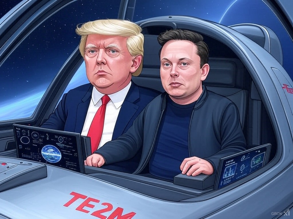 Trump and Elon Blasting off 